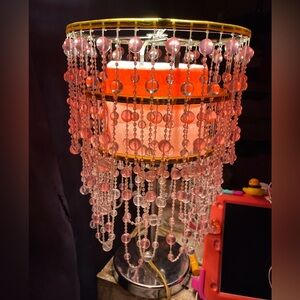 Tiered beaded lamp